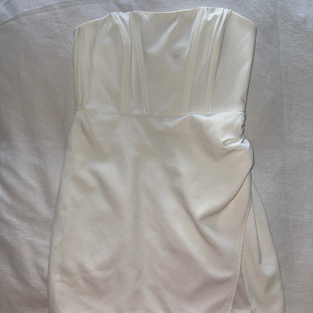 Showpo mini corset white dress